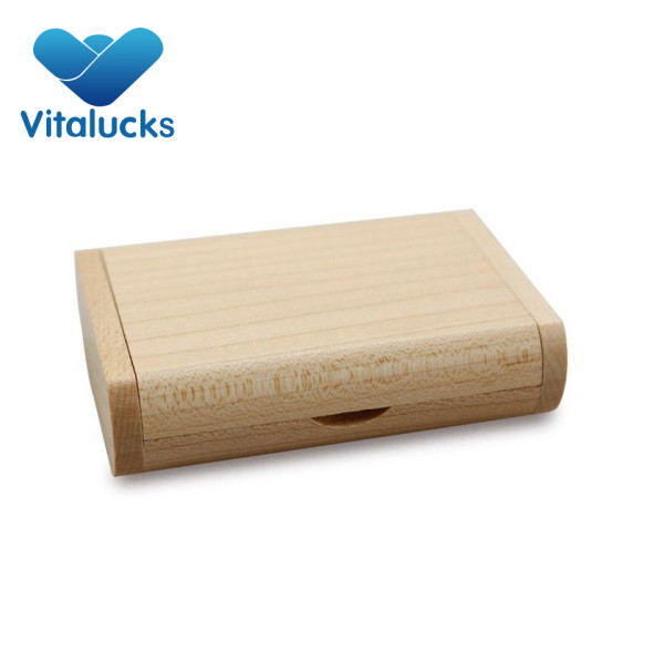 Novelty wooden flash drive data storage memory stick USB stick pendrive with wooden box
