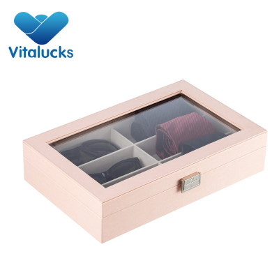 Wooden tie storage gift box