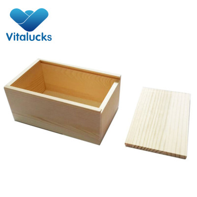 Nature high-grade wooden storage box slid lid with handle hole