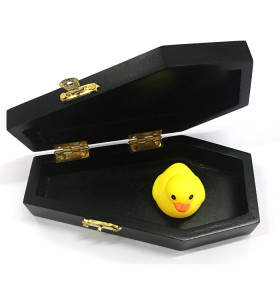 Customized decorative black color wood coffin box gift packaging box