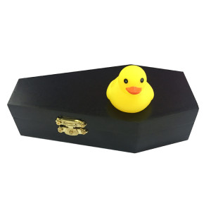 Customized decorative black color wood coffin box gift packaging box