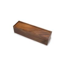 Natural customized wooden tea box with hinge lid 5 compartments/cells