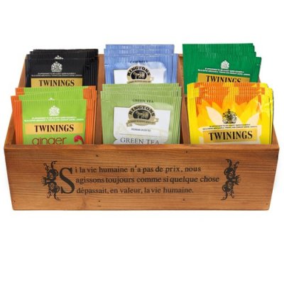 Customized wooden tea box with silk screen printing logo