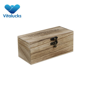 Wooden wine boxes with burned finish paulownia solid material