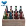 Medium wooden storage box for wine bottles organizor