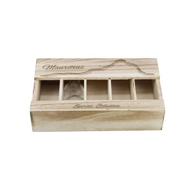 Wholesale wine wooden storage box 5pcs bottle packing
