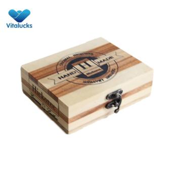 Wholesale pine wood display gift boxes hinged lid