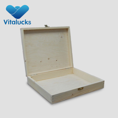 Wooden cosmetic storage makeup box packaging