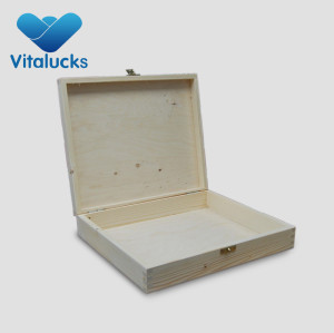 Wooden cosmetic storage makeup box packaging