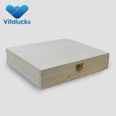 Wooden cosmetic storage makeup box packaging