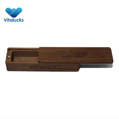 Acacia wooden storage box with magnetic lid natural color