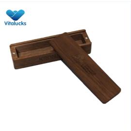 Acacia wooden storage box with magnetic lid natural color