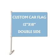 Custom 12"x18" flag double sided digital print banner car flag with pole