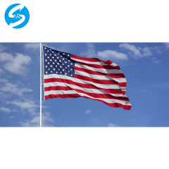 Hot sale high quality manufacturer of 3x5ft white sleeve custom flags with two grommets