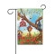 Poppies And Birdhouses 110g Knitted Polyester Double Sided Garden Flag Without Flagpole