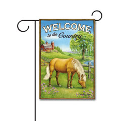 Welcome to the Country 110g Knitted Polyester Double Sided Garden Flag Without Flagpole