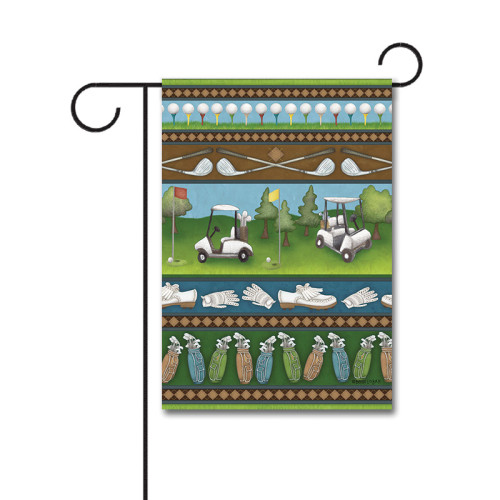Country Club Collage 110g Knitted Polyester Double Sided Garden Flag Without Flagpole