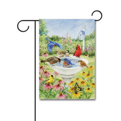 Birdy Dippin' 110g Knitted Polyester Double Sided Garden Flag Without Flagpole