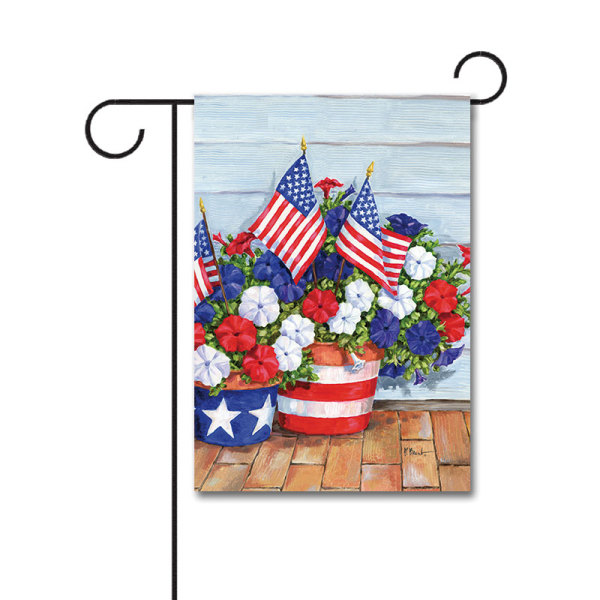 Patriotic Pedals 110g Knitted Polyester Double Sided Garden Flag Without Flagpole