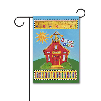 School House 110g Knitted Polyester Double Sided Garden Flag Without Flagpole