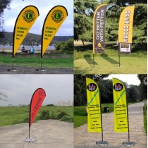 Cheap Custom Double Sided Sublimation Printing Advertising Beach Feather Flags for Promotion