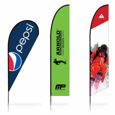 Custom Hot Sale Double Printing Advertising Feather Flags