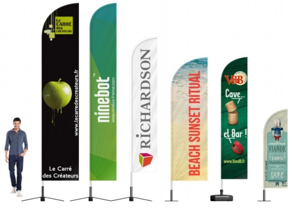 Hot Sale Durable Double Sided Beach Flag Flying Feather Flag Banner