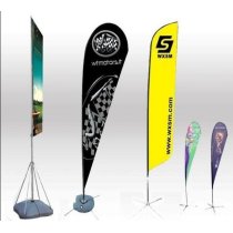 Promotional Usage Advertising Exhibition Event Outdoor Feather Flying Beach Flag Banner
