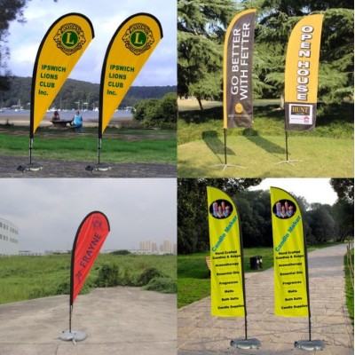 Custom Advertising Feather Flying Teardrop Flag