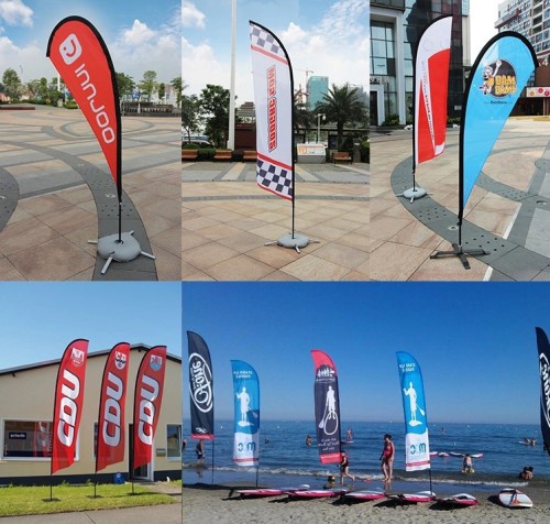 Promotional Usage Advertising Exhibition Event Outdoor Feather Flying Beach Flag Banner