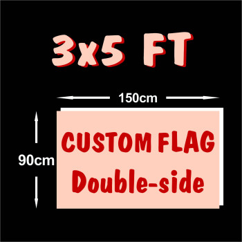 Double-sided Three layers Fast Delivery 3X5ft Custom Flags Banner