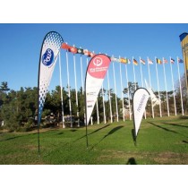Custom Hot Sale Double Printing Advertising Feather Flags