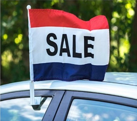 Advertising promotions hot style wholesale car flag with pole
