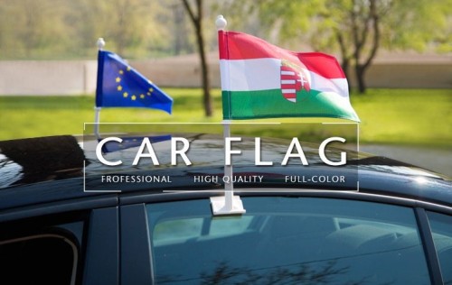 Advertising promotions hot style wholesale car flag with pole