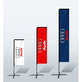 Hot Sale Custom Double Printing Advertising Feather Flying Rectangular Flags
