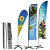 Hot Sale Custom Double Printing Advertising Feather Flying Rectangular Flags