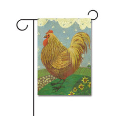 Crackled Hen 110g Knitted Polyester Double Sided Garden Flag Without Flagpole