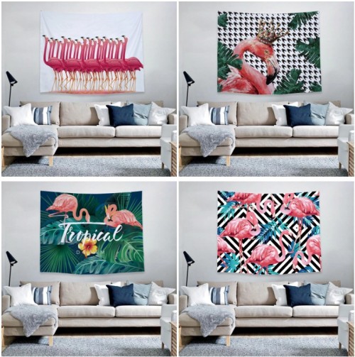 Creative Hot Selling Fashion Tapestries Wall Hanging Flamingo Tapestries for Bedroom for drop shipping
