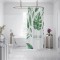 Wholesale custom design bathroom green leaf shower curtain