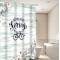 Custom design and size bathroom green leaf shower curtain with high quality