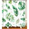 Custom design and size bathroom green leaf shower curtain with high quality