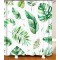 Competitive price custom design bathroom green leaf shower curtain with high quality