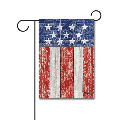 Rustic Patriotic 110g Knitted Polyester Double Sided Garden Flag Without Flagpole