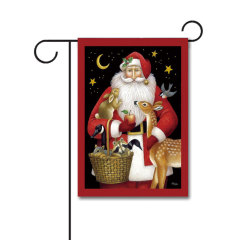 Santa's Friends 110g Knitted Polyester Double Sided Garden Flag Without Flagpole