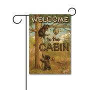 Cub Cabin Bunting 110g Knitted Polyester Double Sided Garden Flag Without Flagpole