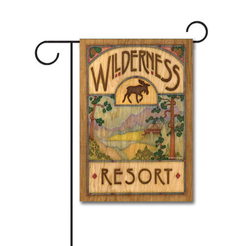 Wilderness Resort 110g Knitted Polyester Double Sided Garden Flag Without Flagpole