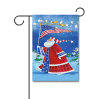 Patriotic Santa 110g Knitted Polyester Double Sided Garden Flag Without Flagpole