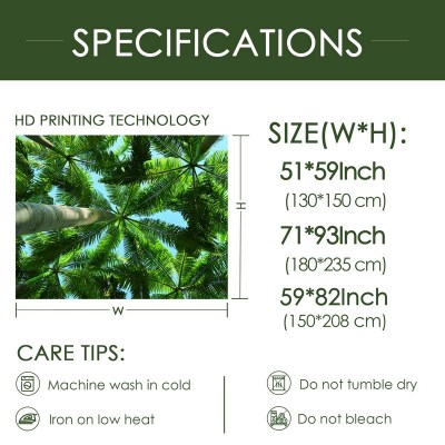 Virgin Forest Tapestry Green Tree in Misty Forest Tapestry Wall Hanging Nature Scenery Wall Tapestry Decor for Room and drop shipping