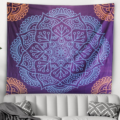 Wall Tapestry Blue Multi Tapestry Wall Hanging Mandala Tapestries Indian Cotton Bedspread Picnic Bed Sheet Blanket Wall Art Hippie Tapestry for drop shipping