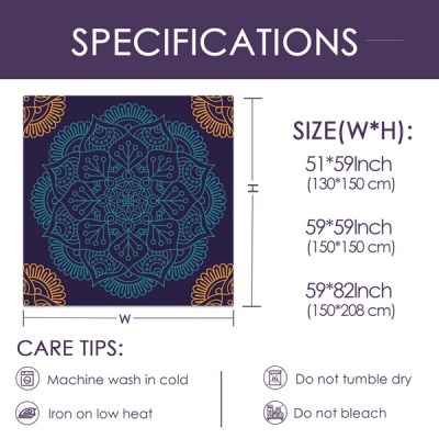 Wall Tapestry Blue Multi Tapestry Wall Hanging Mandala Tapestries Indian Cotton Bedspread Picnic Bed Sheet Blanket Wall Art Hippie Tapestry for drop shipping